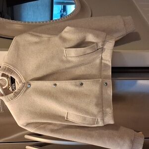 Zara Cream Bomber Jacket